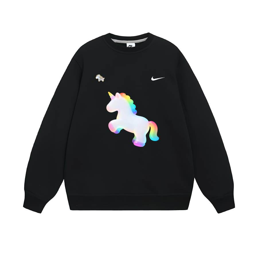 Nike Nike Club Sweatshirts Unisex Black Crew Neck Moderate Regular