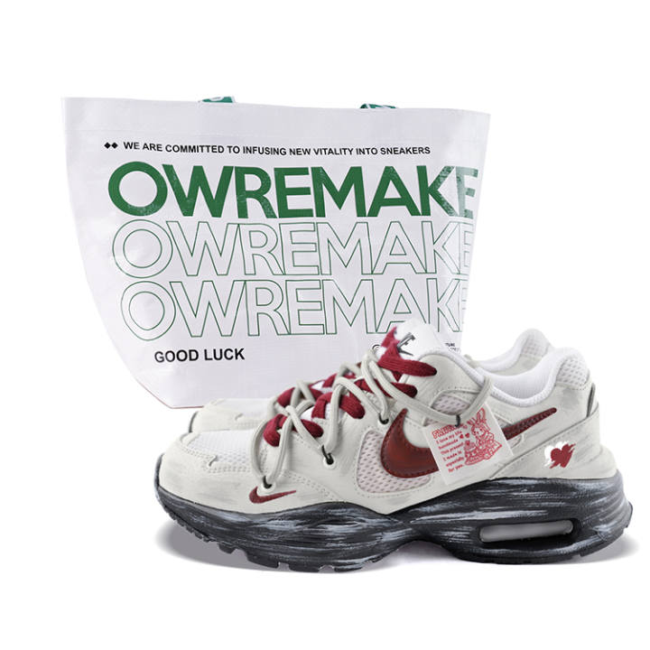 Nike Nike Air Max Fusion Fabric Low top Running Shoes Women's Gray Red