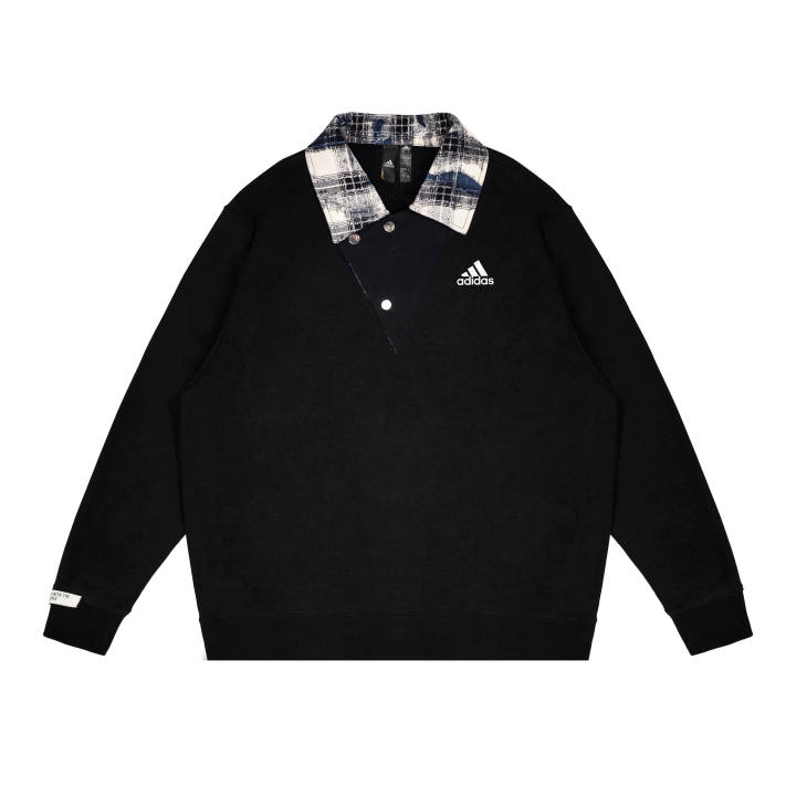Adidas Adidas Sweatshirts Unisex Black Lapel Moderate Regular
