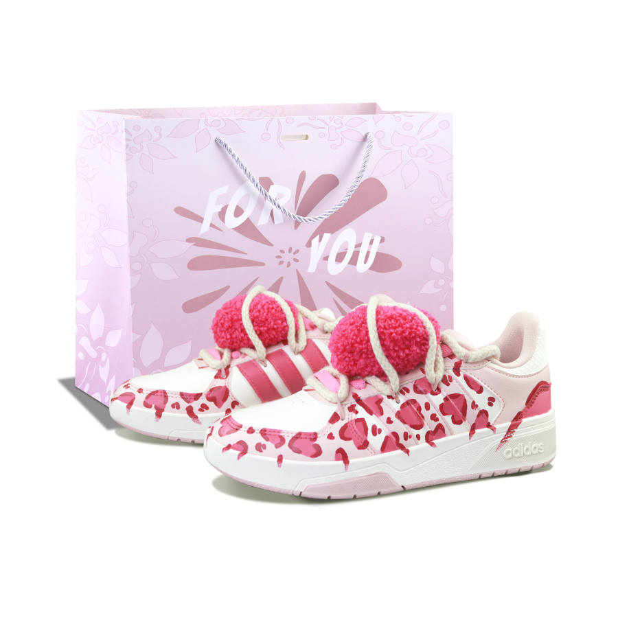 Adidas Adidas COURTBEAT Abrasion Resistant Low top Skateboard Shoes Women's Rose Red Box Included