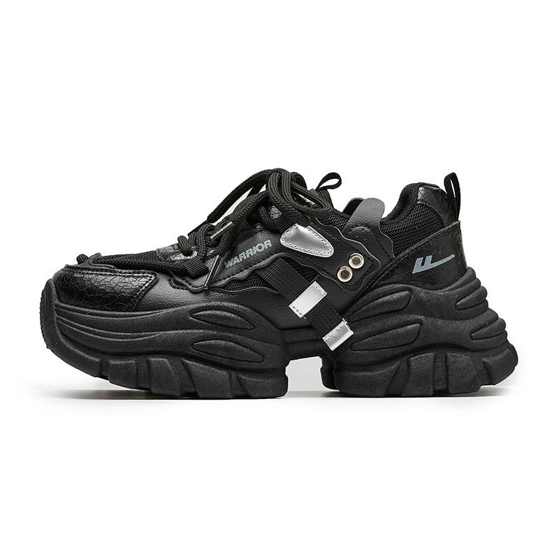Warrior Height Increasing Abrasion Resistant Lightweight Low top Chunky Sneakers Women's