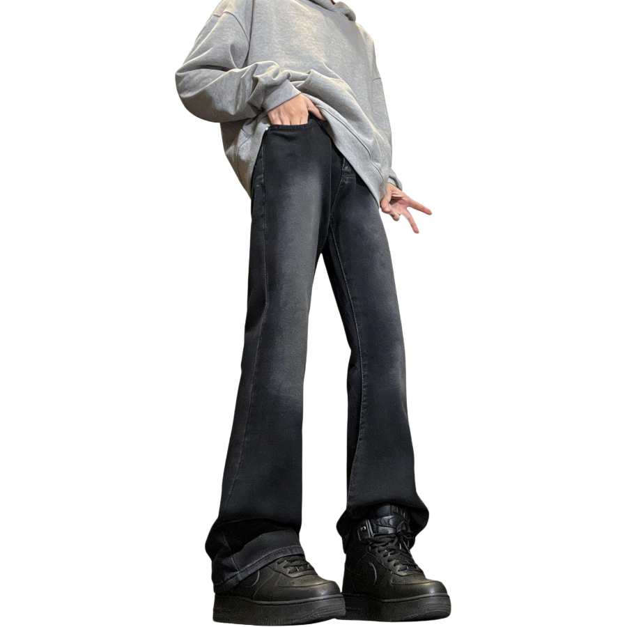 MUSCLETECH Jeans Unisex Thickened And Fleece Lined Straight Fit Pants