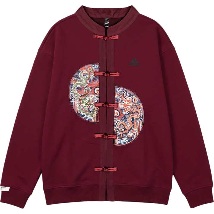 Adidas Adidas Sweatshirts Unisex Red Stand Collar Moderate Regular