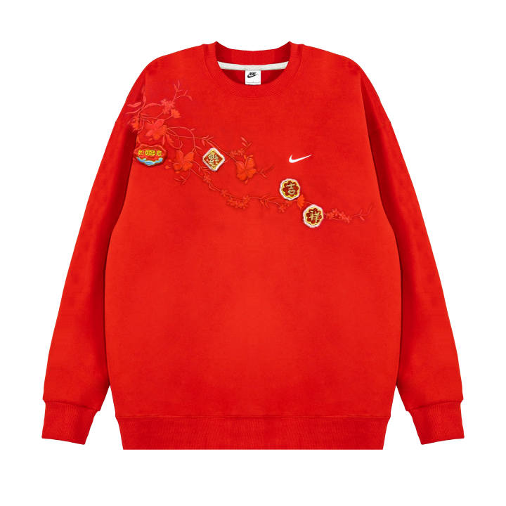 Nike Nike Sweatshirts Unisex Red Crew Neck Moderate Regular