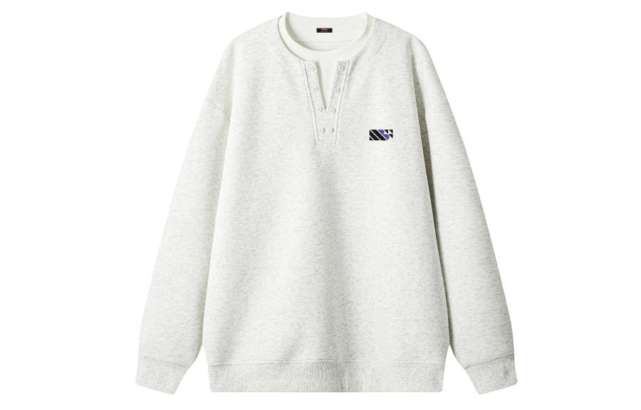 BALENO Sweatshirts Unisex Crew Neck Thickened Mock Two Piece
