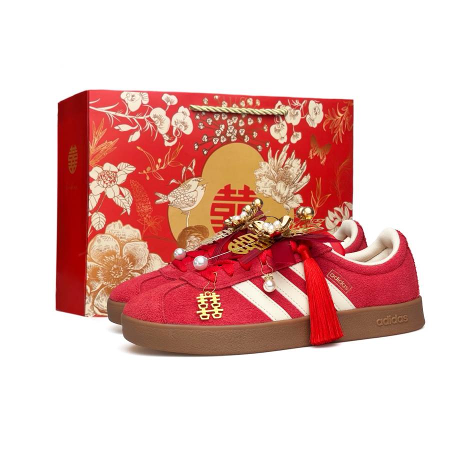 Adidas Adidas Vl Court Classic Vassell Height Increasing Abrasion Resistant Slip Resistant Low top Skateboard Shoes Unisex