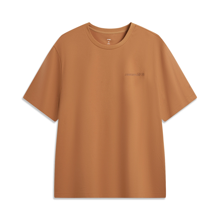 Li-Ning Li Ning Outdoor CF Tracing Crew Neck Short Sleeved T Shirts Men's Amber Brown
