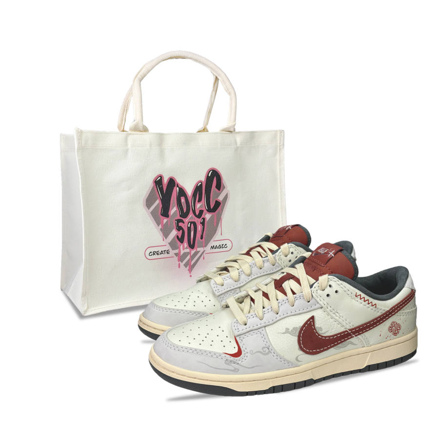 Nike Nike Dunk YDCC Prosperity Cloud, Shopping Bag Abrasion Resistant Low top Skateboard Shoes Men's White