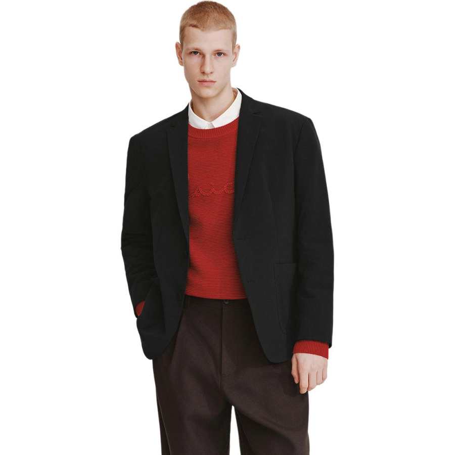 Semir Business Suits Men's Black 90001 Suit Collar Moderate Casual Blazer