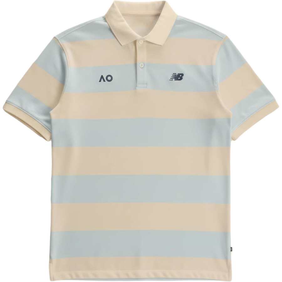 New Balance New Balance Australian Open Striped Premium Polo Shirt Men's