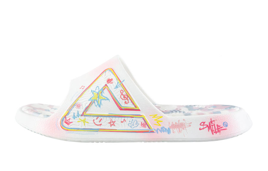 PEAK Tai Ji1.0 Slide Slippers Unisex Ivory Pink
