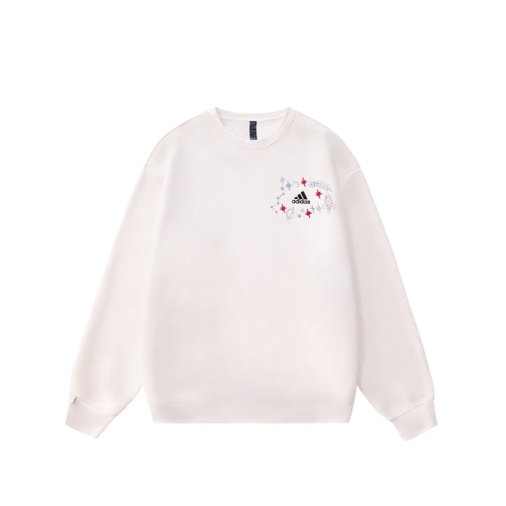 Adidas Adidas LABEL Sweatshirts Unisex White Crew Neck Moderate Regular