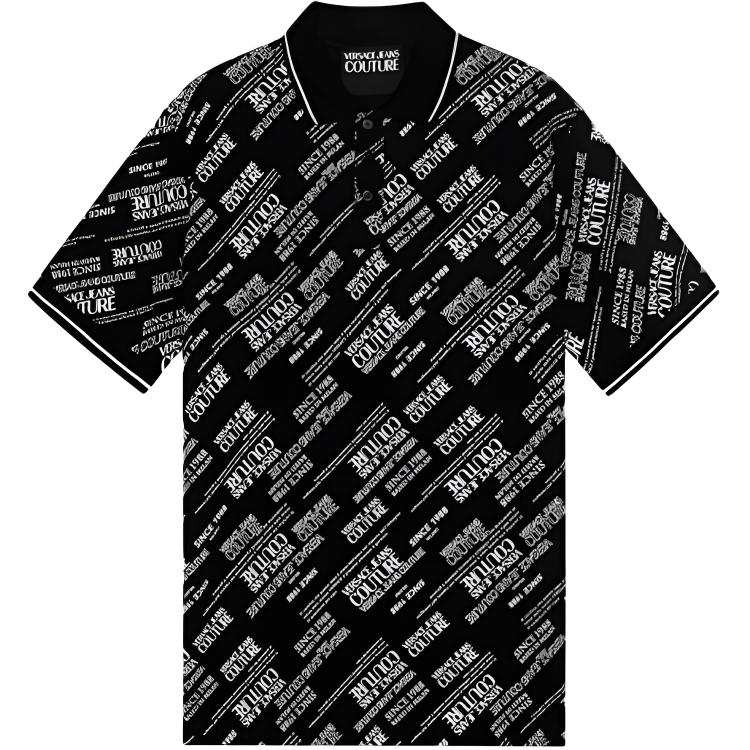 VERSACE JEANS COUTURE FW21 Polo Shirt Men's Black