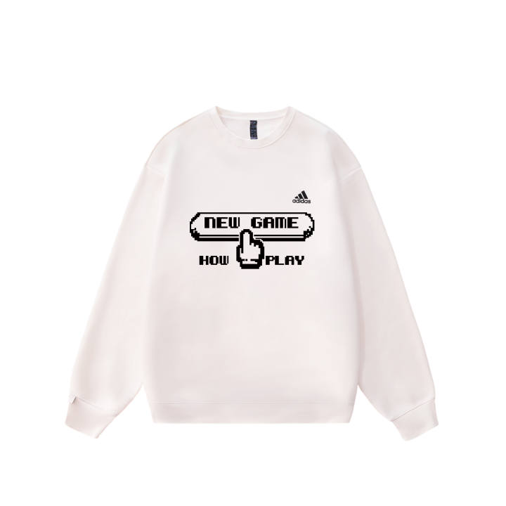 Adidas Adidas LABEL Sweatshirts Unisex White Crew Neck Moderate Regular