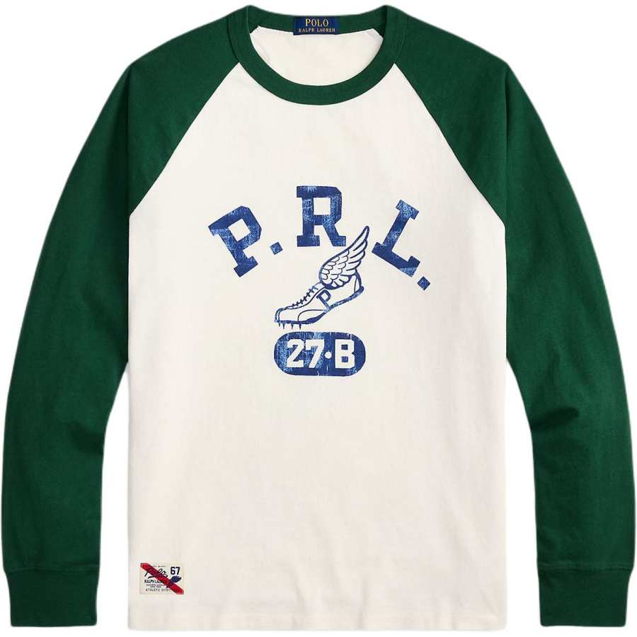 Polo Ralph Lauren SS26 T Shirt Custom Slim Fit Men's White & New Forest Green
