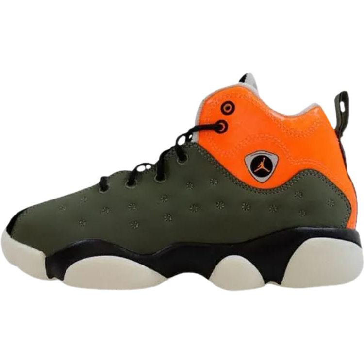 Jordan Jordan Jumpman Team II High top Children's Basketball Shoes Green Children Aged 3 7 Years Old
