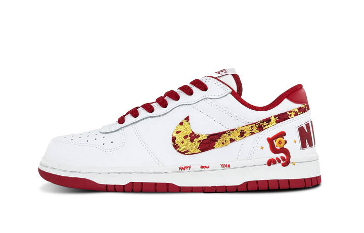 Nike Nike Big Galloping To Prosperity Abrasion Resistant Breathable Slip Resistant Low top Skateboard Shoes Men's Red White