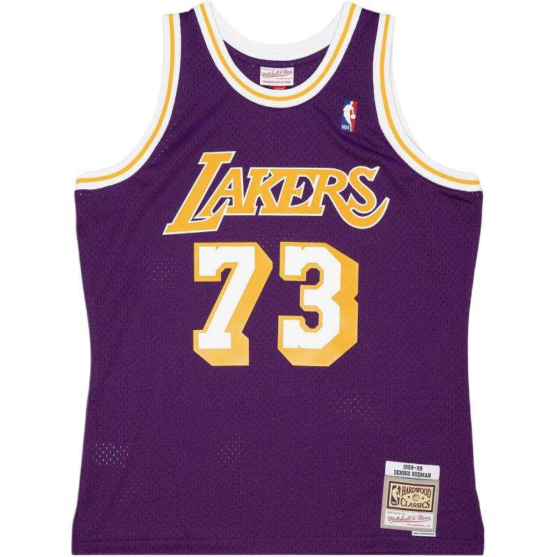 Mitchell Ness Mitchell & Ness Dennis Rodman Los Angeles Lakers Road 1998 99 Swingman Nba Jersey
