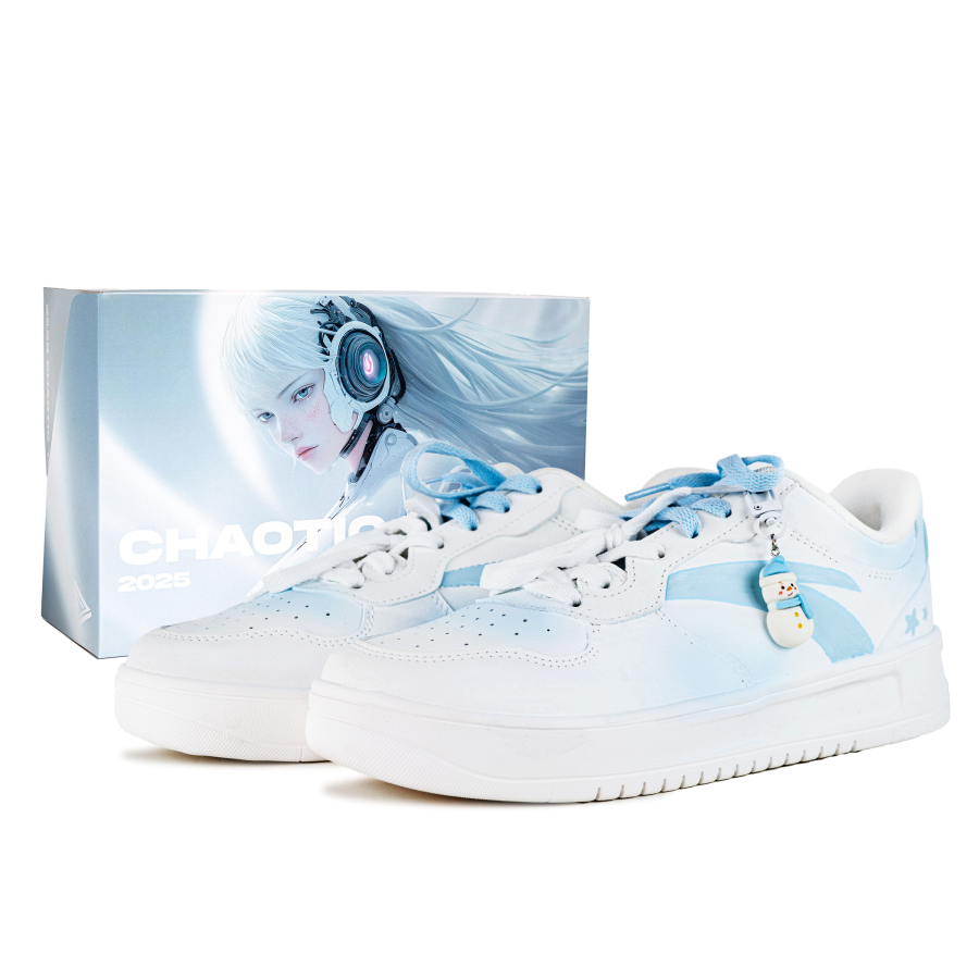 Anta Easy Cushioning Slip Resistant Cushioning Slip Resistant Low top Skateboard Shoes Unisex Sky Blue