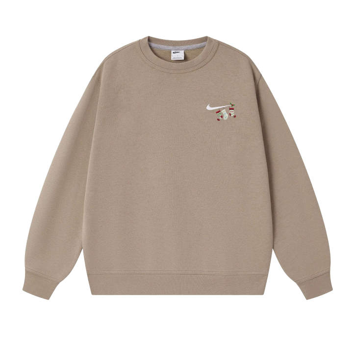 Nike Nike Club Sweatshirts Unisex Khaki Crew Neck Thickened