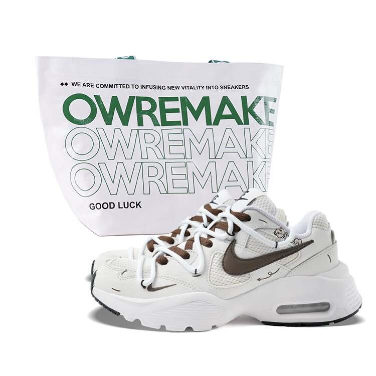 Nike Nike Air Max Fusion Abrasion Resistant Abrasion Resistant Low top Casual Shoes Women's White Brown