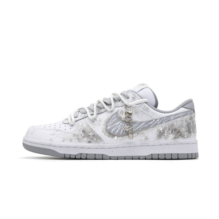 Nike Nike Big Star Glow Moon Shadow Abrasion Resistant Breathable Low top Casual Shoes Men's White Gray