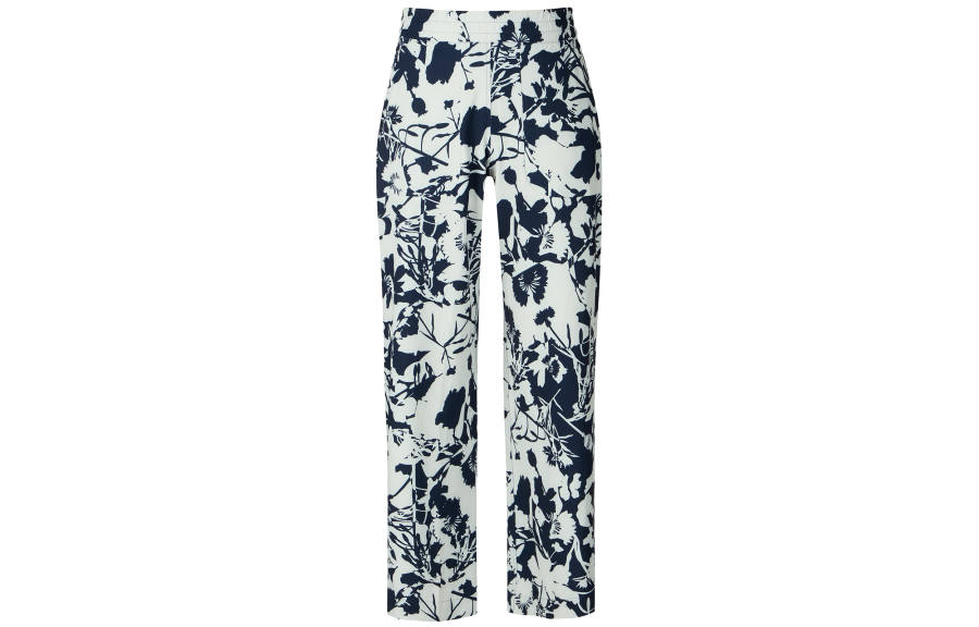 Lululemon Swift Wide Leg Casual Pants Women's Steam Gray Casual Blue Floral/WCBV