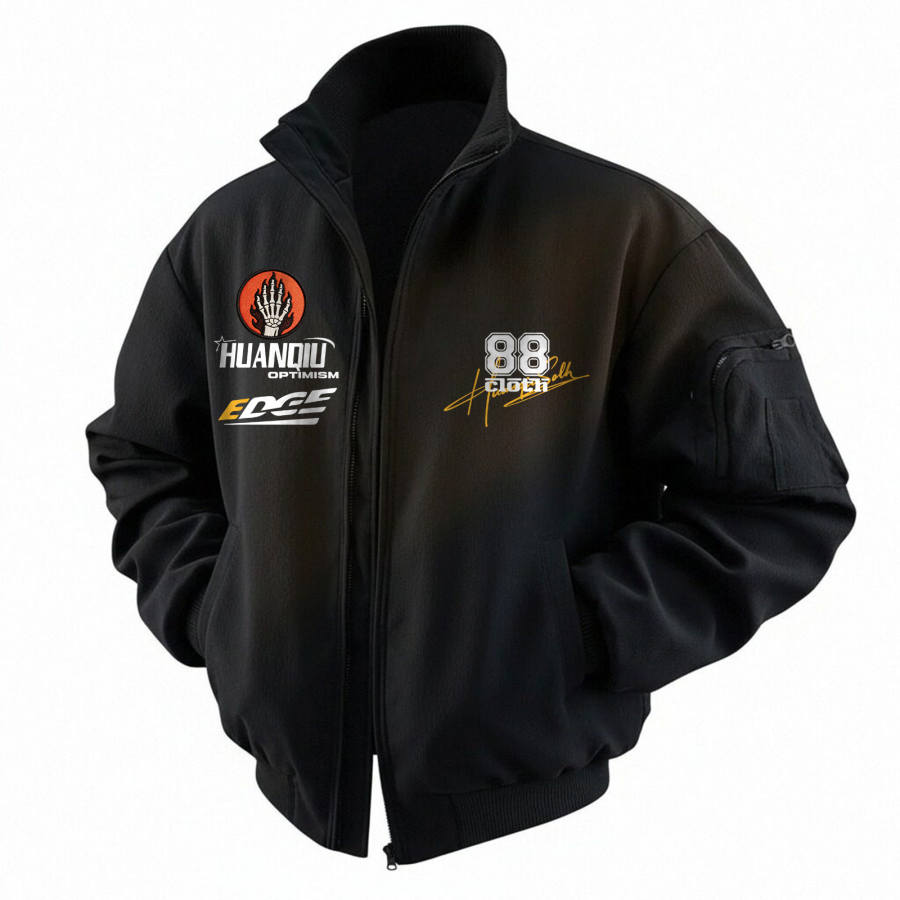 HUANQIU Jackets Unisex Stand Collar Moderate