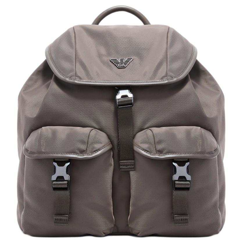 EMPORIO ARMANI Polyamide Backpack Unisex Brown