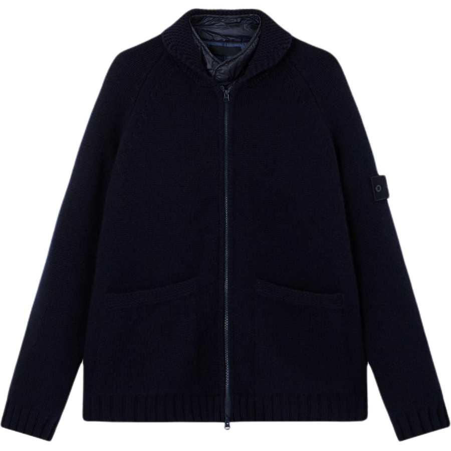 Stone Island zipped cashmere cardigan