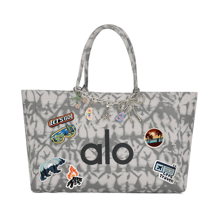 Alo Yoga Cotton Handbag, Shoulder Bag Regular Unisex Gray