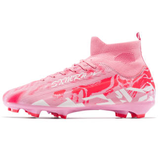 Binary FG Rubber Long Studs TF Rubber Broken Studs Cushioning Abrasion Resistant Coverage Soccer Shoes Unisex Pink
