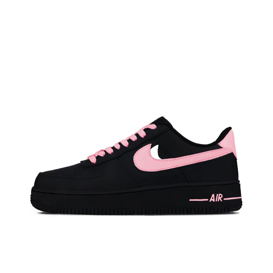 Nike Nike Air Force 1 Pink White Love Abrasion Resistant Low top Skateboard Shoes Unisex Black White Pink