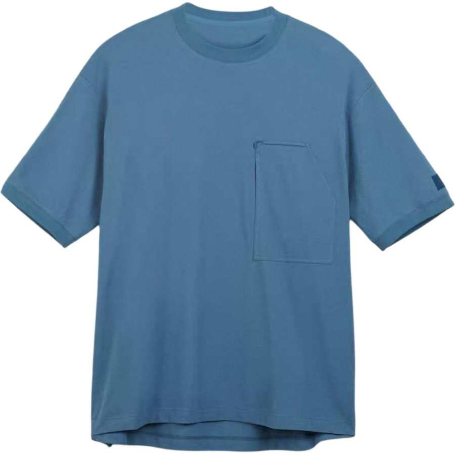Y-3 Y 3 T Shirts Unisex Blue Crew Neck Straight Fit