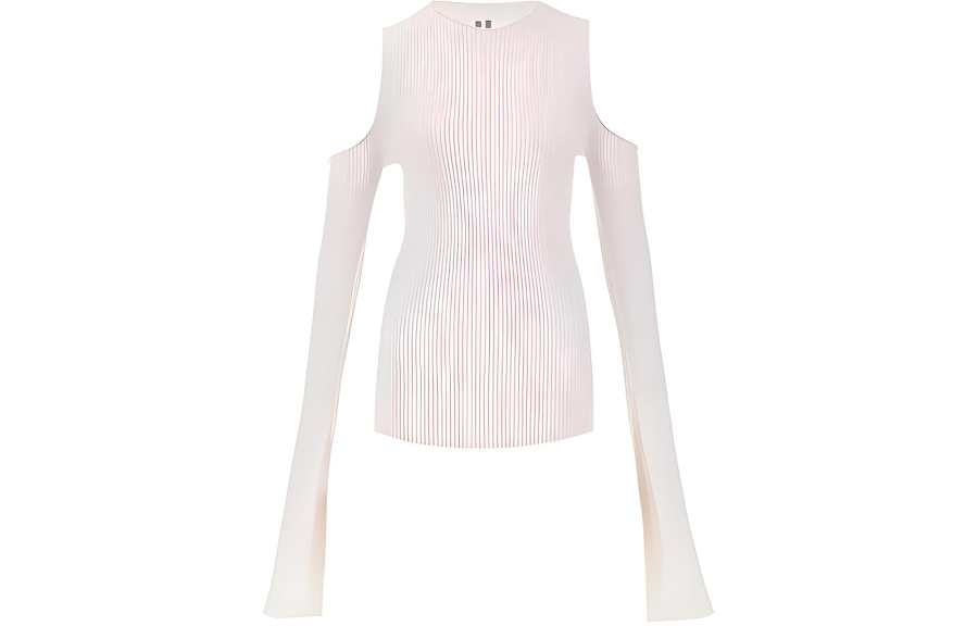 RICK OWENS Ribbed Wool Cut out Jumper
