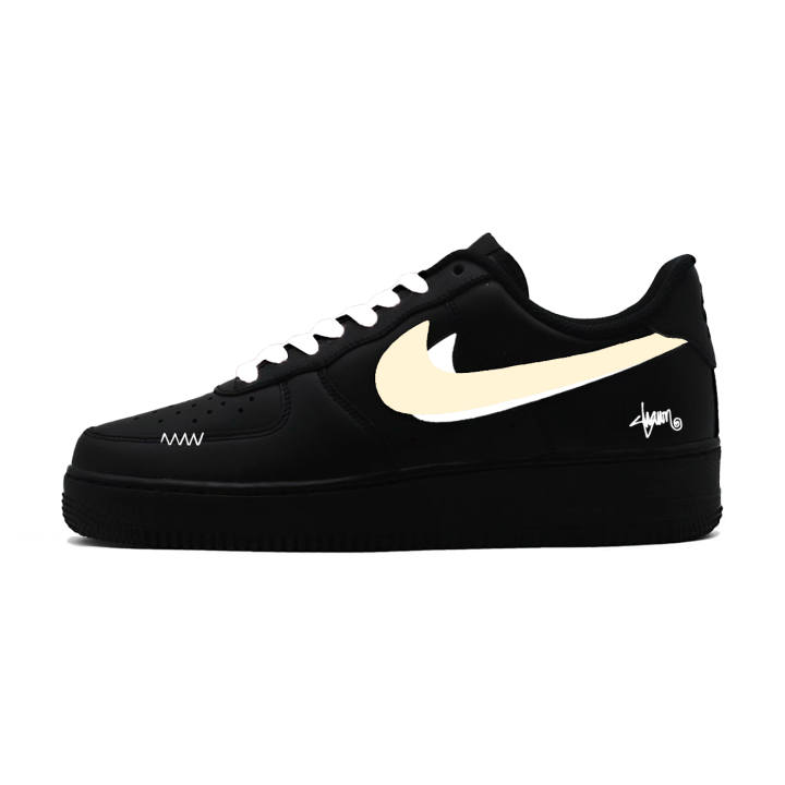 Nike Nike Air Force 1 Air Force 1, Dark Night Seal Slip Resistant Abrasion Resistant Low top Skateboard Shoes Unisex
