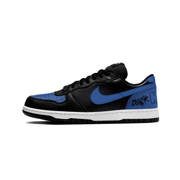 Nike Nike Big NIKE LOW Abrasion Resistant Breathable Low top Skateboard Shoes Unisex Black Blue