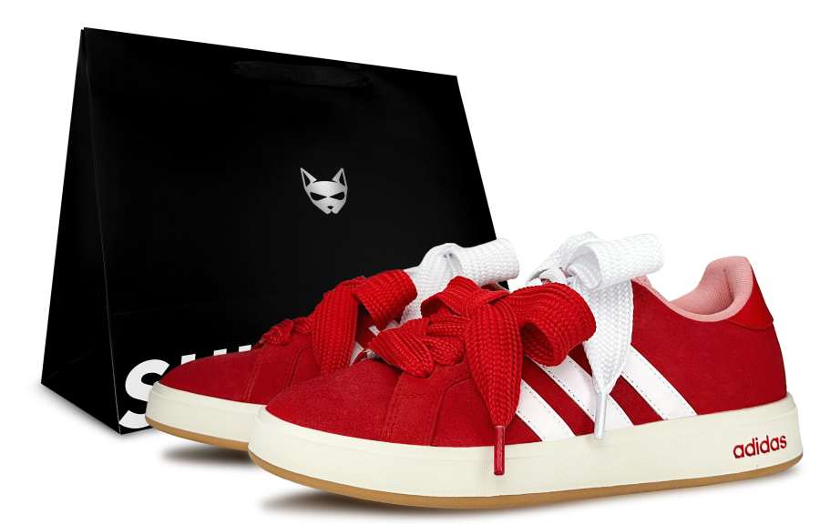 Adidas Adidas Grand Court Base 00s Red Wish, Shimmery Cat, Gift Enjoyment Abrasion Resistant Slip Resistant Low top
