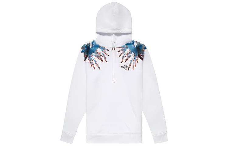 Marcelo Burlon Sweatshirts Men's White Hooded Moderate Regular