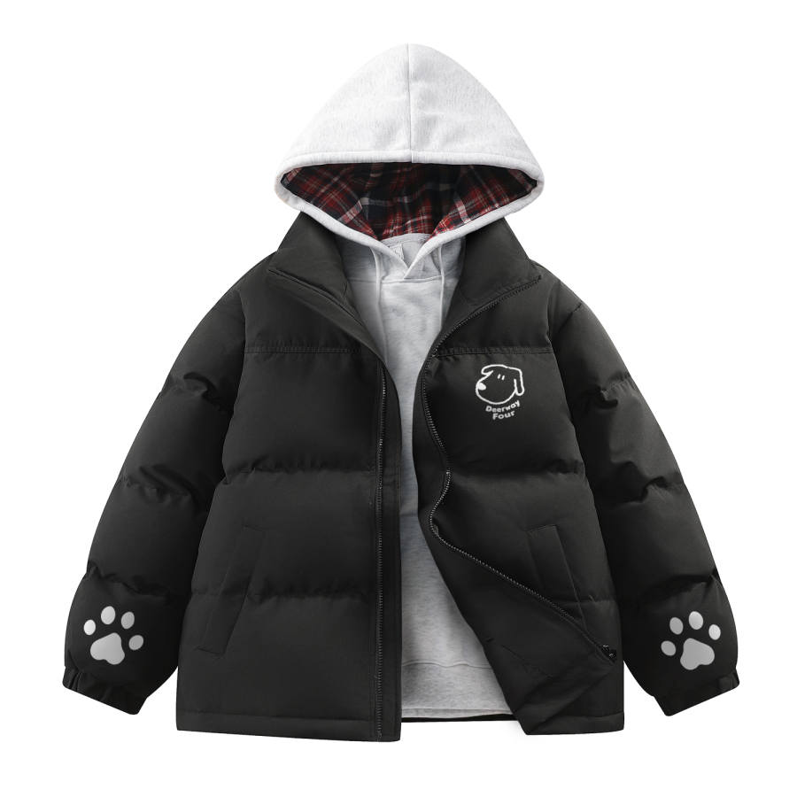 DEERWAY Puffer Jackets Unisex Stand Collar Thickened Padded Puffer Jacket