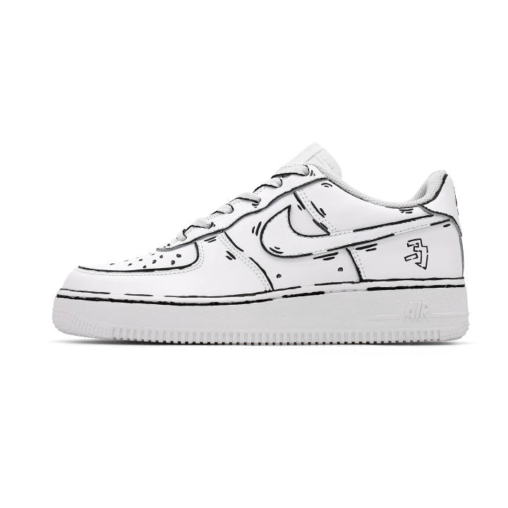 Nike Nike Air Force 1 Low top Skateboard Shoes Unisex Black White