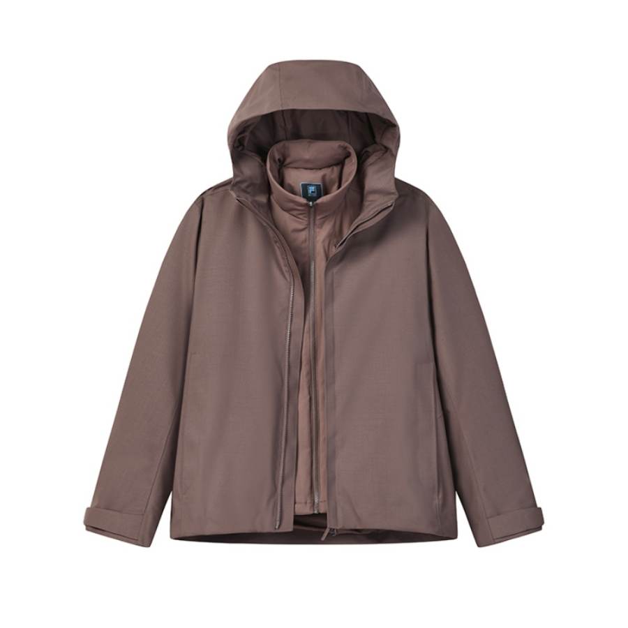 FILA BLUE Jackets Men's Pepper Umber Hooded Moderate Other