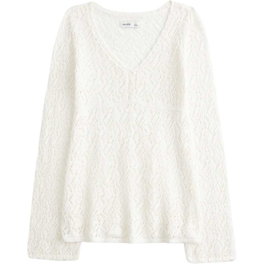 Hollister/ Sweaters Women's White V Neck Moderate Other