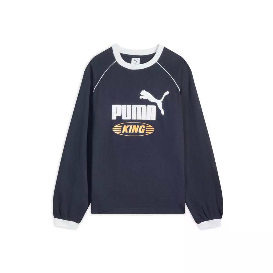 PUMA T Shirts Unisex Marine Blue 16 Crew Neck Moderate Straight Fit