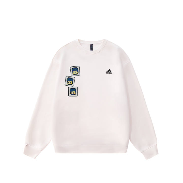 Adidas Adidas LABEL Sweatshirts Unisex White Crew Neck Moderate Regular