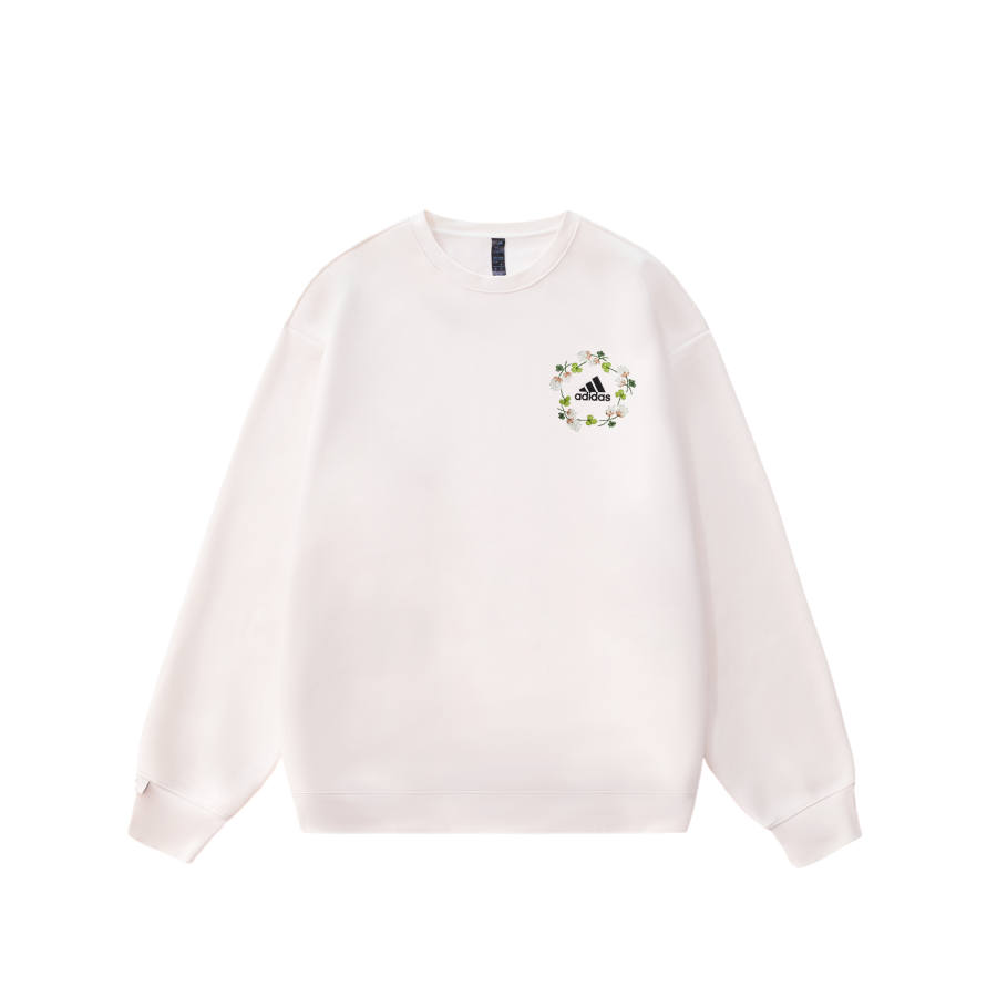 Adidas Adidas LABEL Sweatshirts Unisex White Crew Neck Moderate Regular
