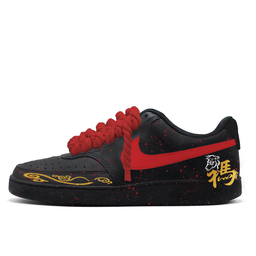 Nike Nike Court Vision 1 Auspicious Horse Brings Blessings Synthetic Leather Cushioning, Wear Resistant Low top
