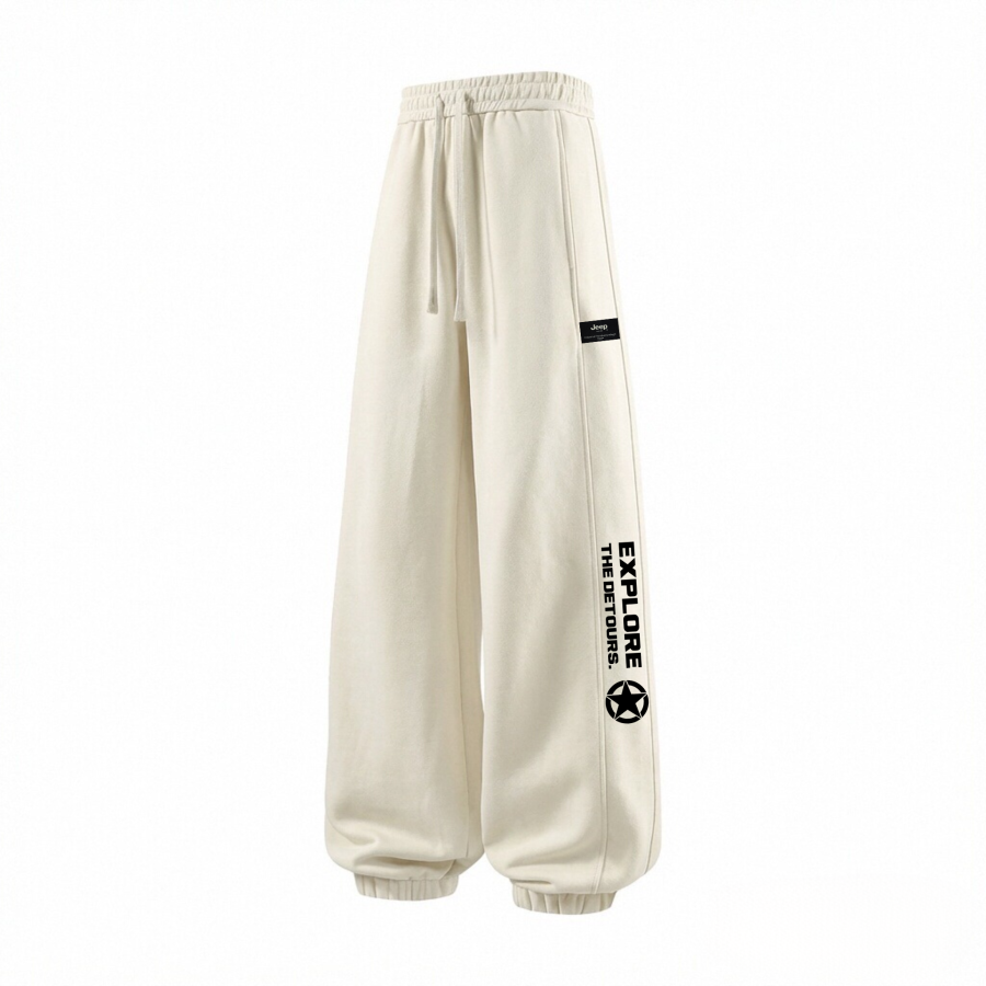 Jeep Casual Pants Unisex Moderate Cuffed Pants