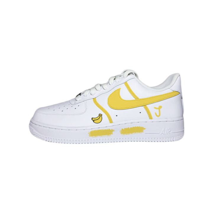 Nike Nike Air Force 1 Janana Low top Skateboard Shoes Women's Yellow White