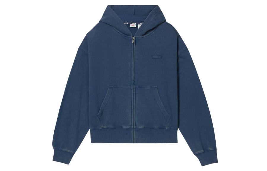 Levis Sweatshirts Unisex Navy Blue Hooded Moderate
